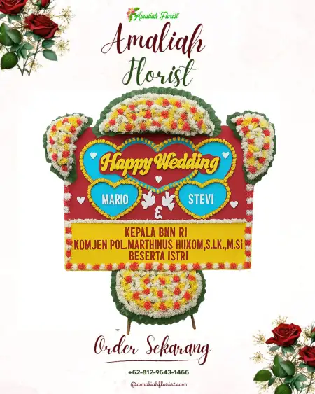 Papan Bunga Pernikahan Tertek